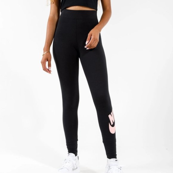 New Nike Essential Leggings Pants CZ8528-014 Black Women's Size SMALL - Picture 1 of 3